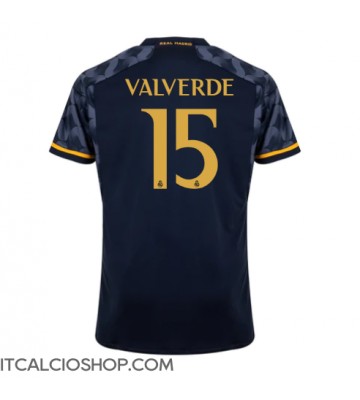 Real Madrid Federico Valverde #15 Seconda Maglia 2023-24 Manica Corta